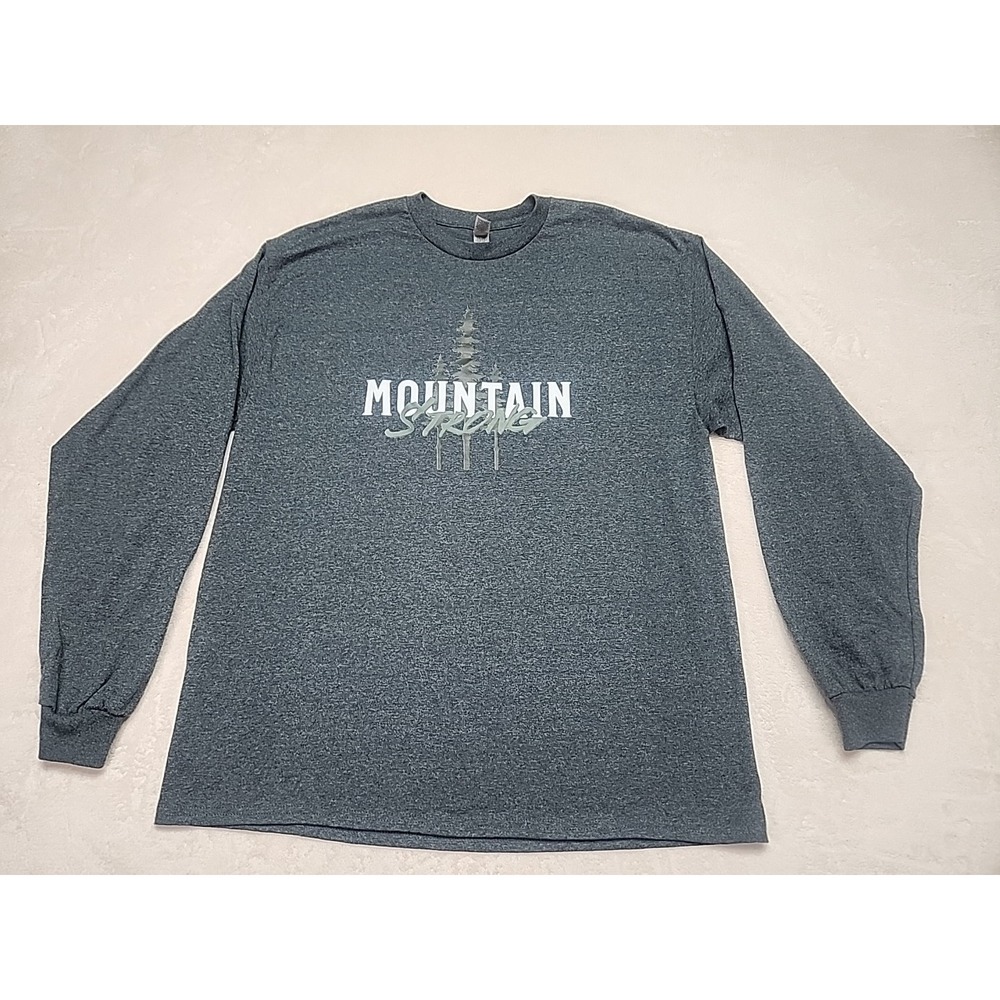 Mountain Strong Gildan Long Sleeve T-shirt Gray Xl